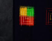Vintage Japanese Wool Kimono Fabric Scrap / Patchwork Craft Textile / Showa Era 60.6"