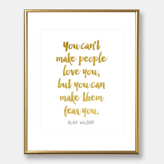 Zitat Von Blair Waldorf Gossip Girl Angebot Etsy