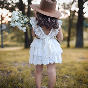 Bohemian White Flower Girl Dress, Rustic Tulle Wedding Dress, Will You Be My Flower Girl Proposal, Boho Dresses