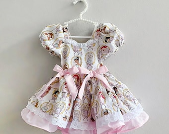 Vestido de princesa Disney Elsa Ariel Bella Tiana Rapunzel Jasmine, vestido de traje de cumpleaños de niña