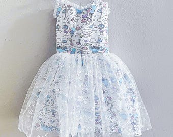 Girl Dress Kawaii Birthday Baby Girl Dress Baby Girl Clothes Birthday outfit Kitty Bunny