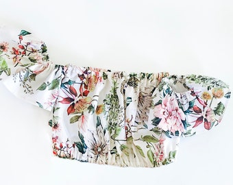 Baby Girl Off Shoulder Crop Top Sewing Pattern (PDF Pattern)