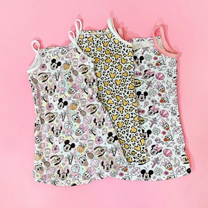 Girl Minnie Mouse Cami Dress Spaghetti Strap Baby Girl Camisole Dress, Girl Cami Dress Girl Tank Dress