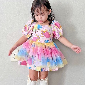 Princess Dress Belle Rapunzel Ariel Snow White Cinderella Mulan Toddler Birthday Dress Baby girl Dress