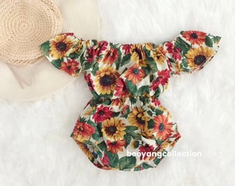 Baby Girl Clothes Pattern, Baby Girl Romper Pattern, Off Shoulder Romper Pattern, PDF Pattern, Baby girl romper, baby girl clothes, 0-3T