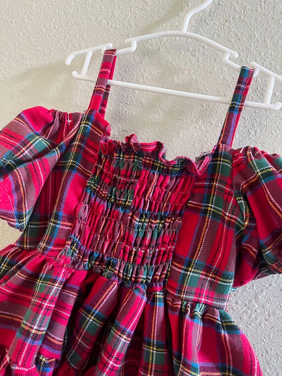 Red Plaid Christmas Girl Dress Tarten Girl Outfit Baby Girl