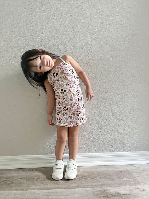 Girl Minnie Mouse Cami Dress, Disney Outfit, Spaghetti Strap Baby