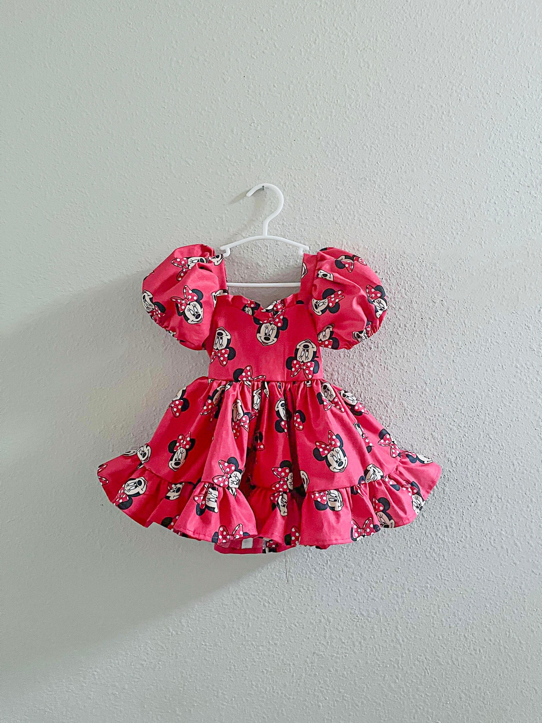 minnie mouse birthday dress toddler Red Minnie dress. Baby girl dress. Minnie birthday dress. Minnie red  costume. For special occasion. Handmade! – Kids Dressy main image 0