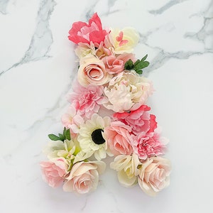 Floral Letter Large Flower Letter, Wall Art, Floral Initial, Wedding ...