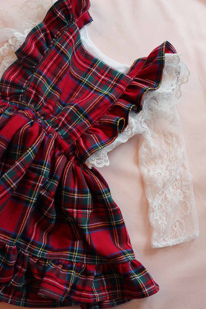 Baby Girl Pinafore Dress Baby Girl Dresses Red Plaid Dress Etsy