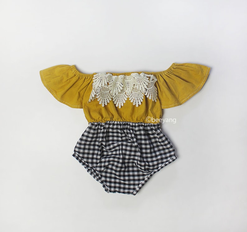 baby clothes, Baby Romper, baby girl, Photography prop, Baby Bodysuit, Vintage Romper, Summer, Boho, Birthday outfit, babyshower gift image 2