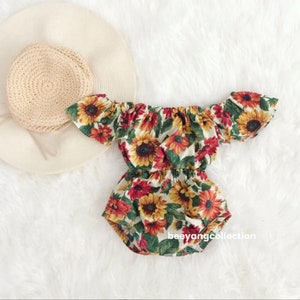 baby clothes, Baby Romper, baby girl, Photography prop, Baby Bodysuit, Vintage Romper, Summer, Boho, Birthday outfit, babyshower gift image 3