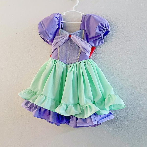 Ariel Little Mermaid Dress Baby Girl Birthday Dress Princess Dress