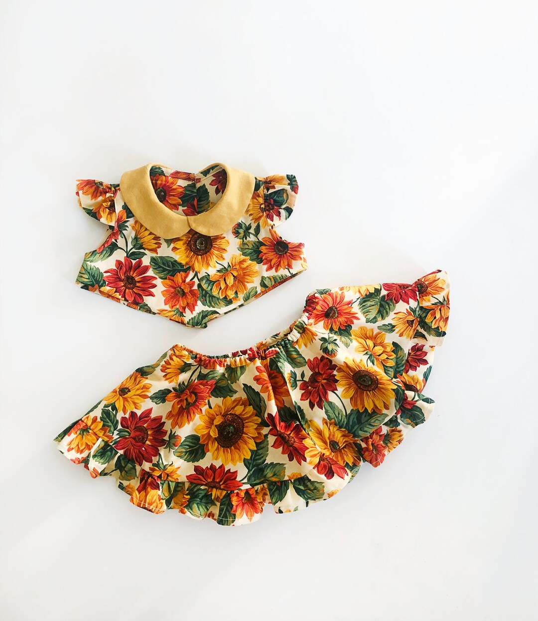 Baby Girl Clothes Baby Girl Top Skirt Set Sunflower Baby Etsy