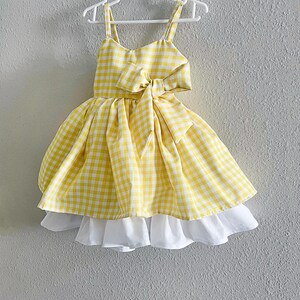 Pink Plaid Girl Dress Pink Gingham Dress Toddler Birthday Baby Girl Dress Baby Girl Clothes zdjęcie 4