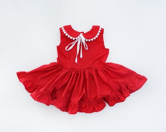 baby girl Red dress, baby girl dresses, baby girl clothes, baby girl outfits, flower girl dress, baby clothes