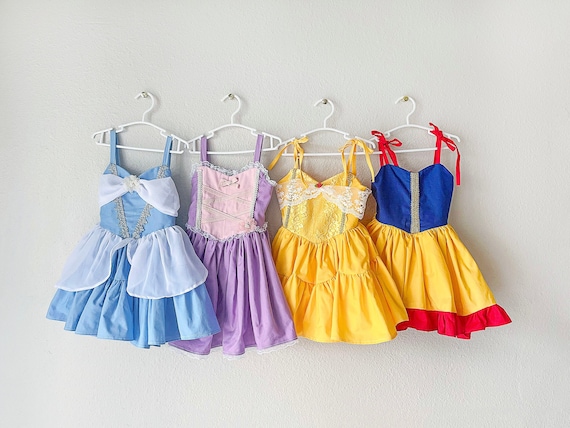 Princess Dress, Ariel Belle Rapunzel Snow White Cinderella Mulan, Toddler  Birthday Dress, Baby Girl Dress - Etsy