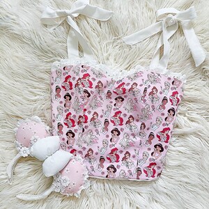Disney Women&#39;s Top Minnie Mouse Princess Bustier Disney Shirt
