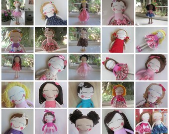 personalized christmas rag dolls