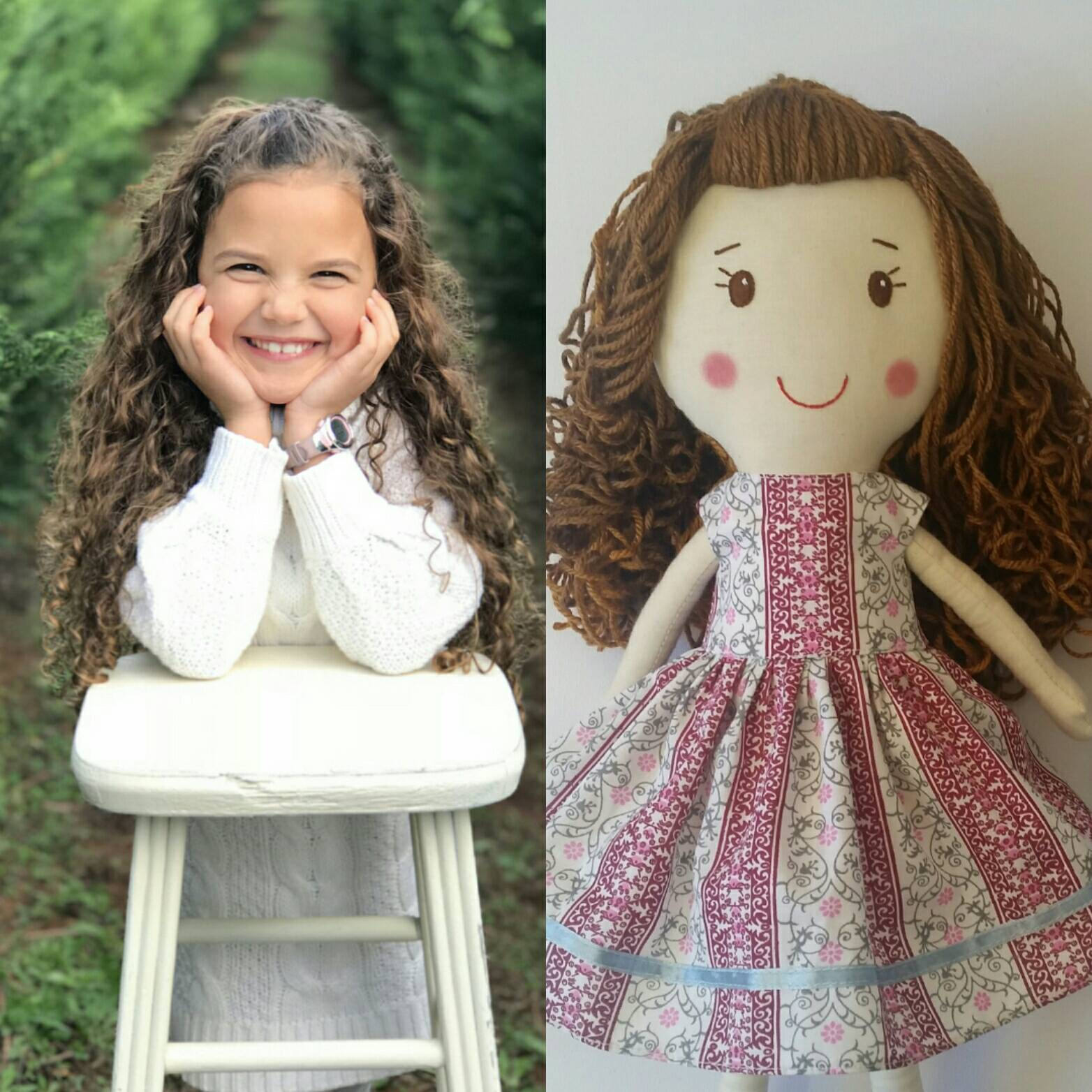 personalized christmas rag dolls