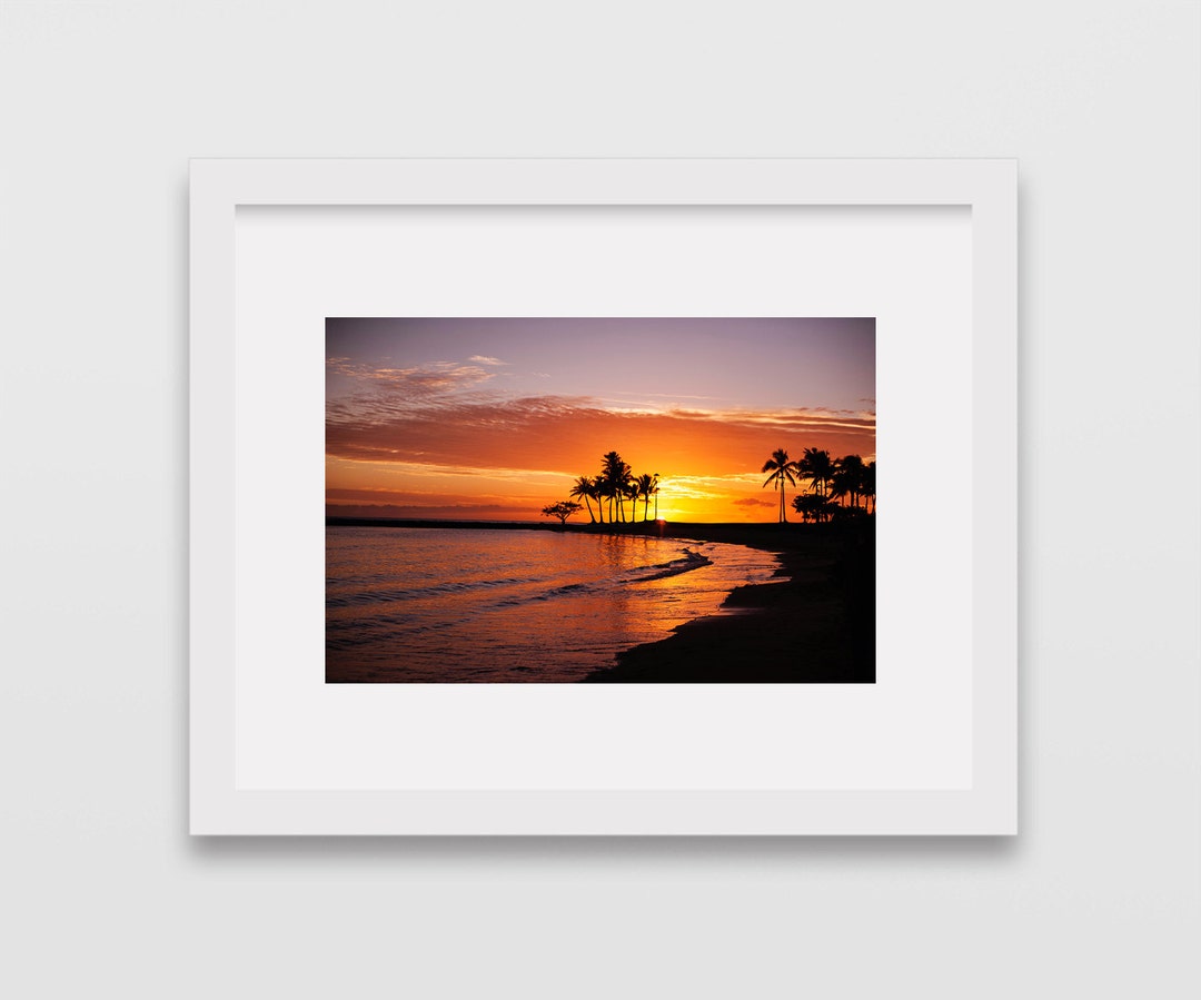 Golden Sunset Hawaii Print Home Decor Motivational Quote - Etsy
