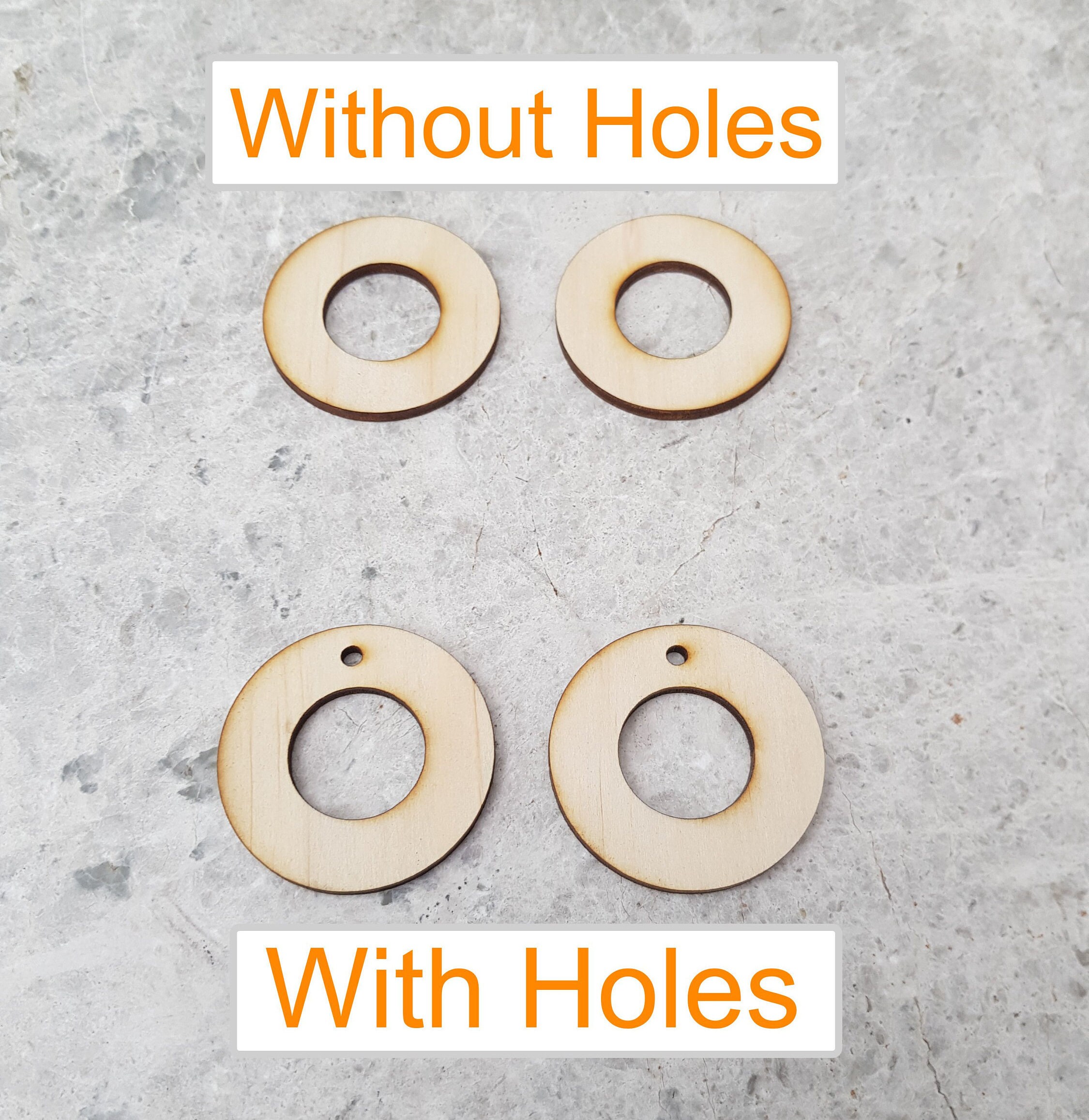Wooden Ring Laser Cut Wooden Hollow Circles Craft Circles