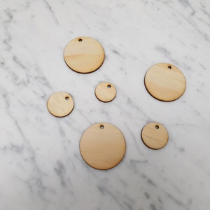 Wooden Circles Laser Cut Wooden Circle Size 1cm to 28cm 3mm (1/8") Plywood Small Quantities > No more than x20 Pieces.