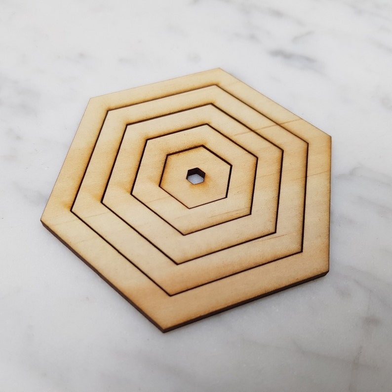 18 Wooden Hexagon Laser Cut Wooden Hollow Hexaagon Craft Hexagons Size 2cm to 20cm 3mm Plywood