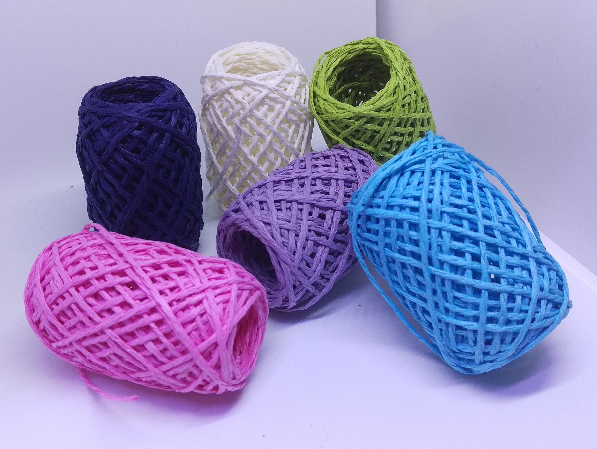 Paper Ribbon / Craft Paper Rope String 10m Lengths / x6 Colour Etsy