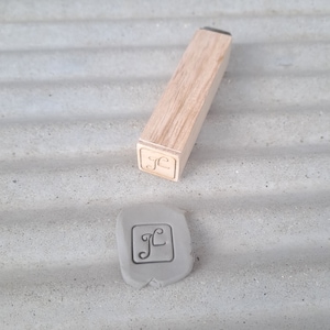 1.5x1.5cm Initials Stamp, Makers Mark, Clay Stick Stamp, Pottery Stamp, Embossing Stamp, Initials Embossing Stamp, Slim Handle.
