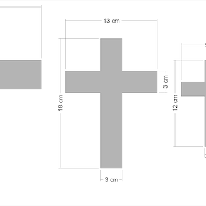 Wooden Cross, Wooden Crosses, Unfinished Cross, Holy Cross, 3mm (1/8 ...