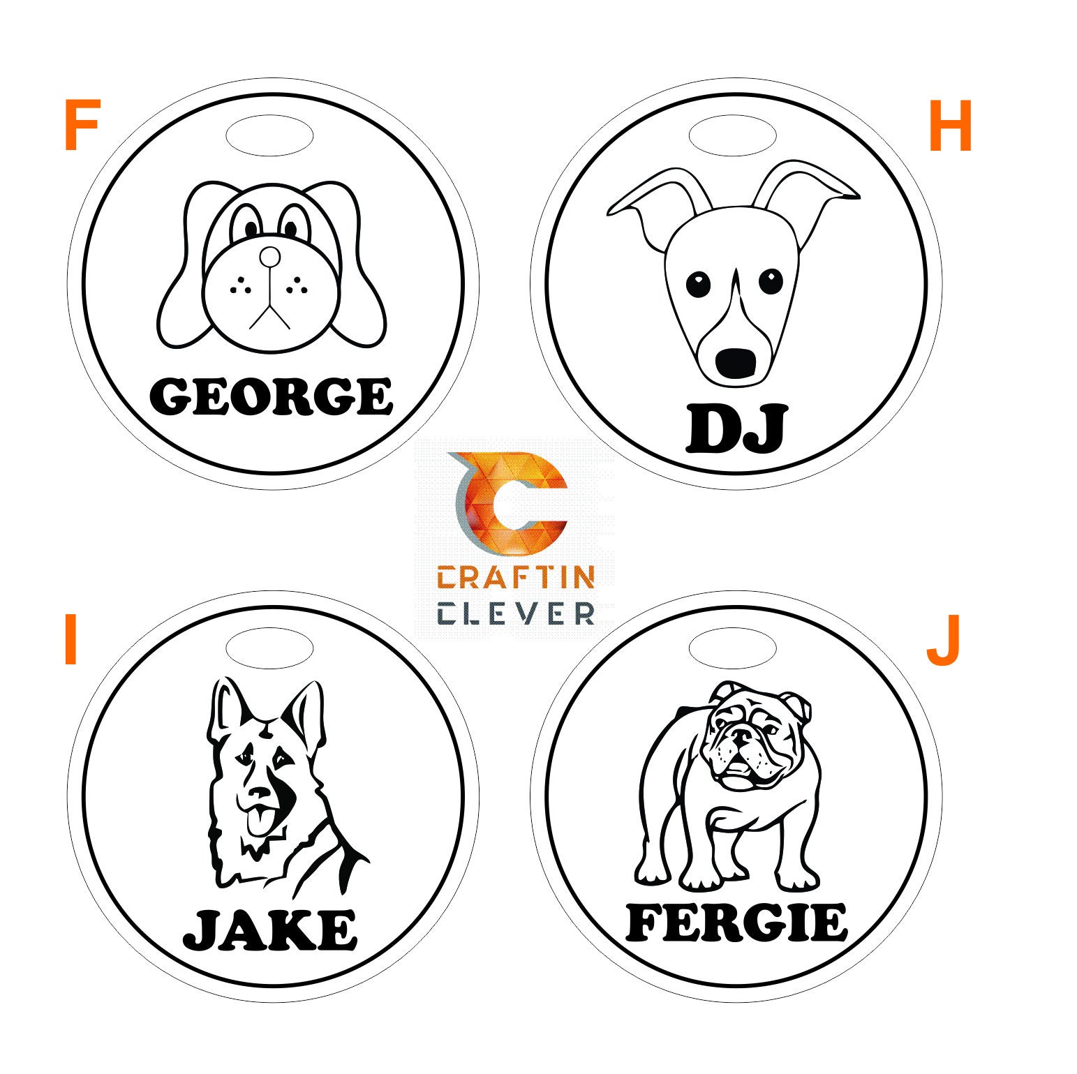 Wooden Pet Name Tags Bundle x2 Etsy