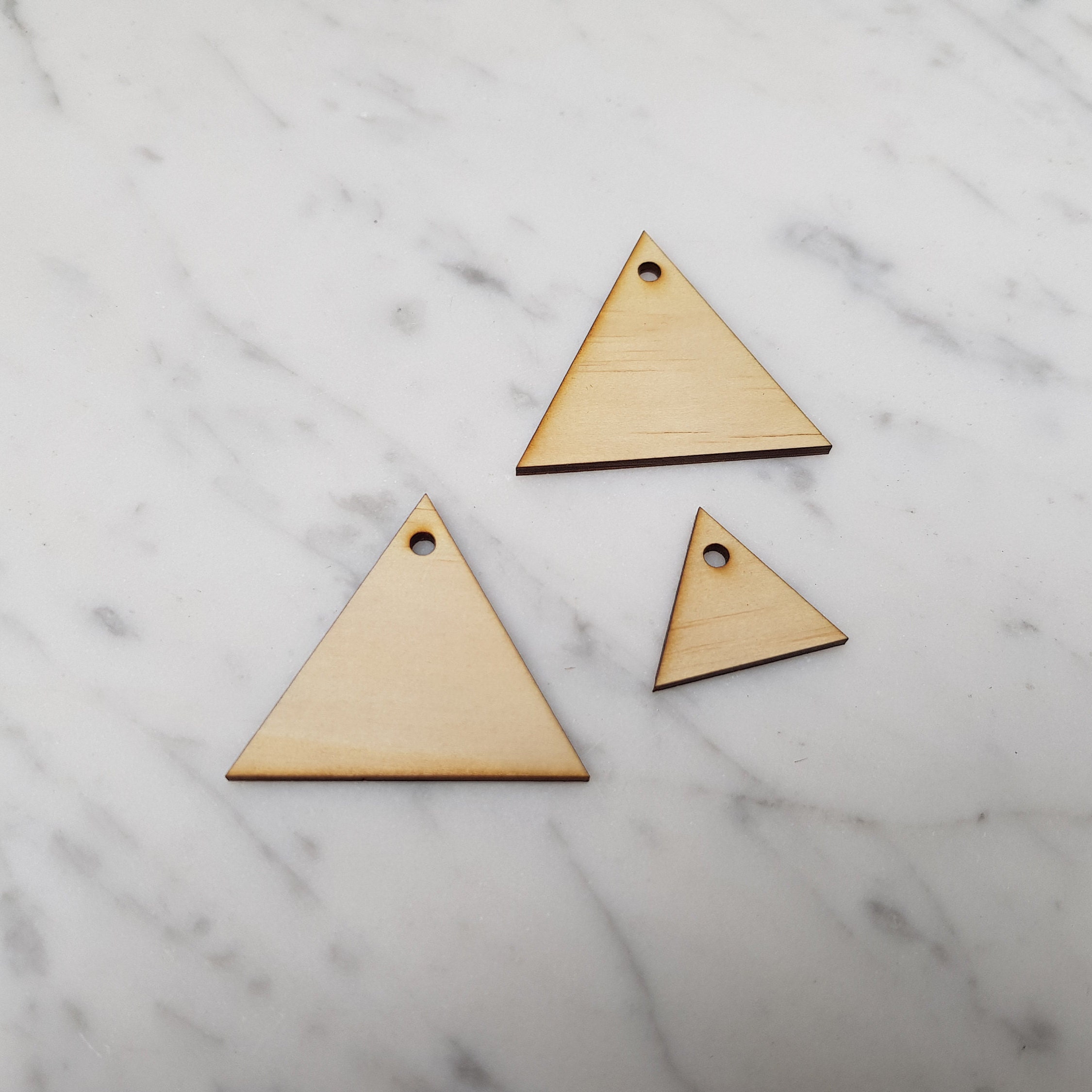 Wooden Triangles Laser Cut Wooden Triangle Size 2.5cm to 20cm Etsy