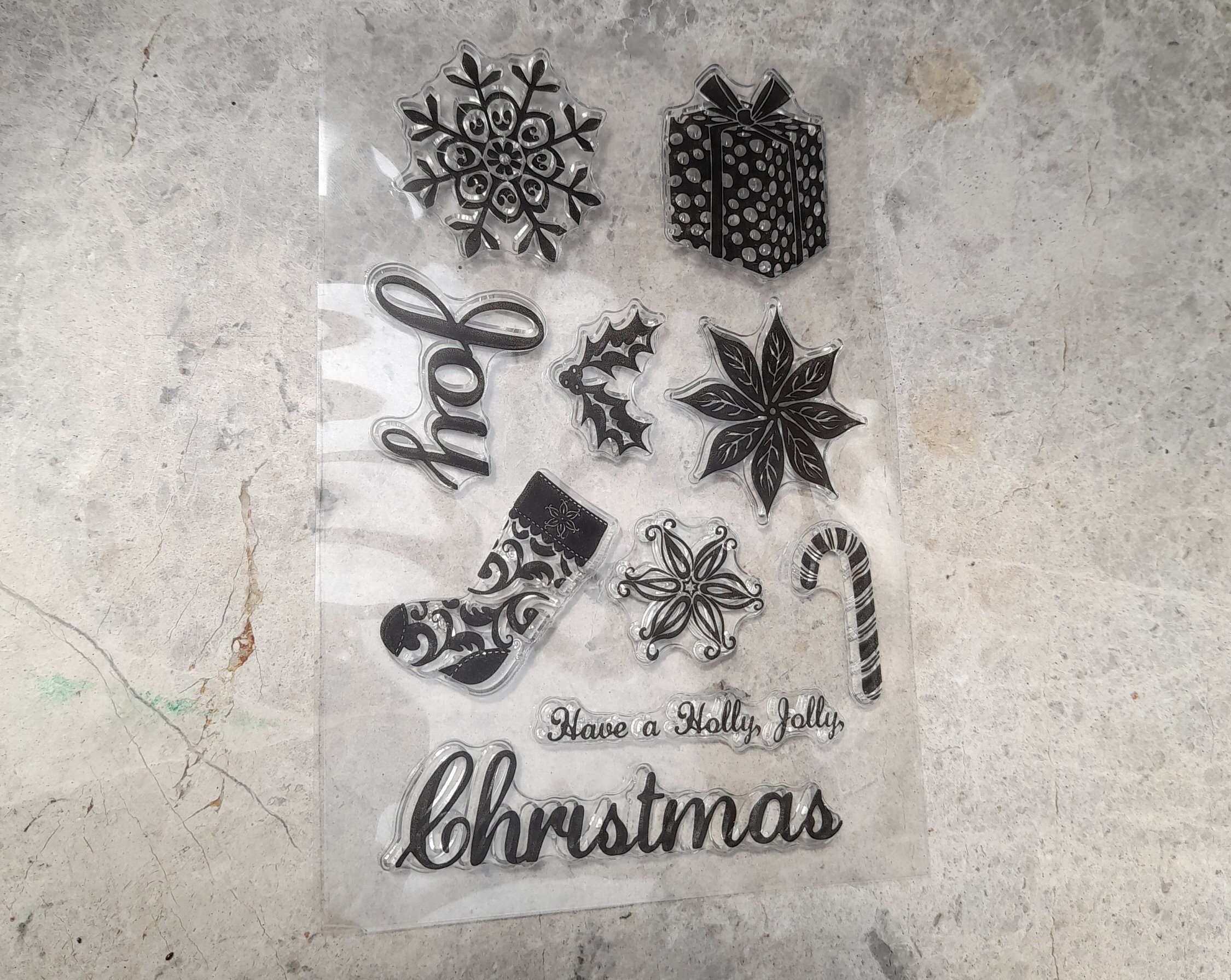 Christmas Stamps. Clear Gel Stamps. Christmas Transparent Etsy