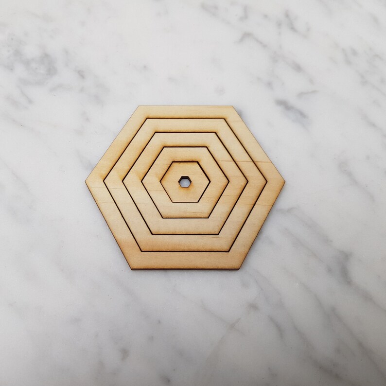 18 Wooden Hexagon Laser Cut Wooden Hollow Hexaagon Craft Hexagons Size 2cm to 20cm 3mm Plywood