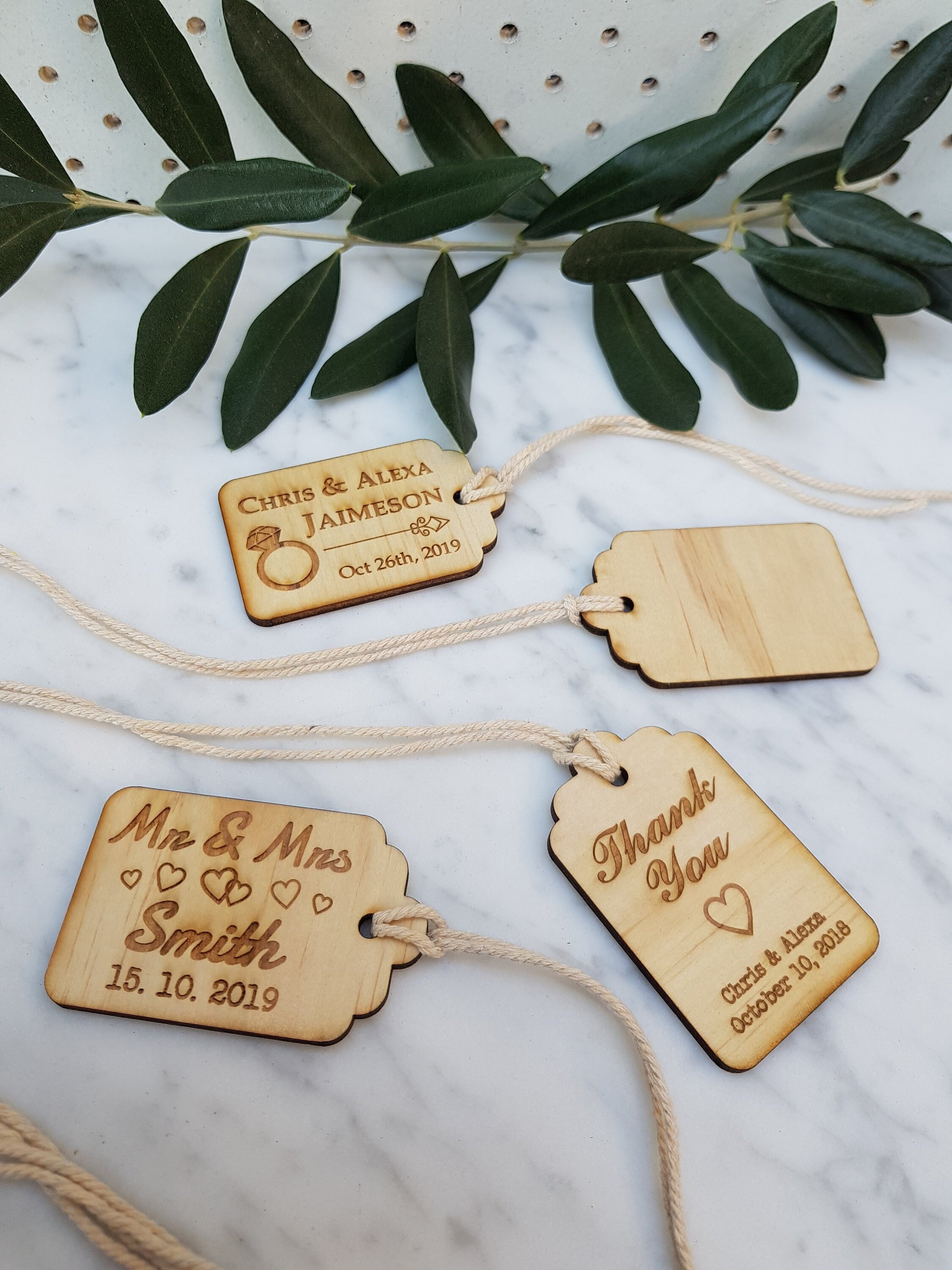 Etiquetas de madera personalizadas 4cm x 6.3cm cadena Etsy