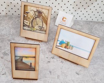 Retro Inspired Tabletop Wood Flip Instax Mini Picture Frame Fuji