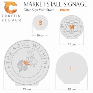 Market Stall Sign, Shop Sign, Front Desk Sign, Mini Shop Sign, 1/4 Wood ...