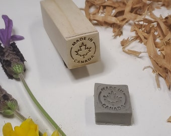 Made in Canada Leaf Style Embossing Stamp, Clay Stamp, Pottery Stamp, Embossing Stamp. 1.5cmx1.5cm