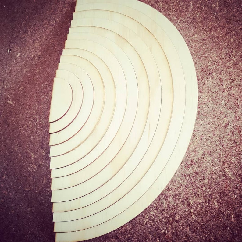 Large Plywood Set of Half Circles 7cm to 40cm 3mm 1/8 Etsy Australia