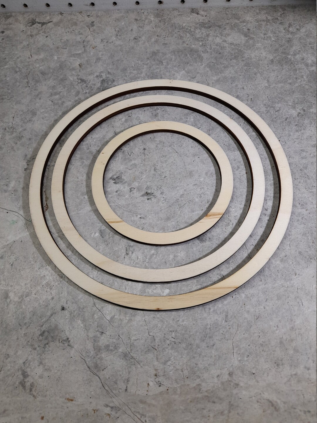 Large Wooden Rings Laser Cut Wooden Rings Craft Circles X3 Etsy