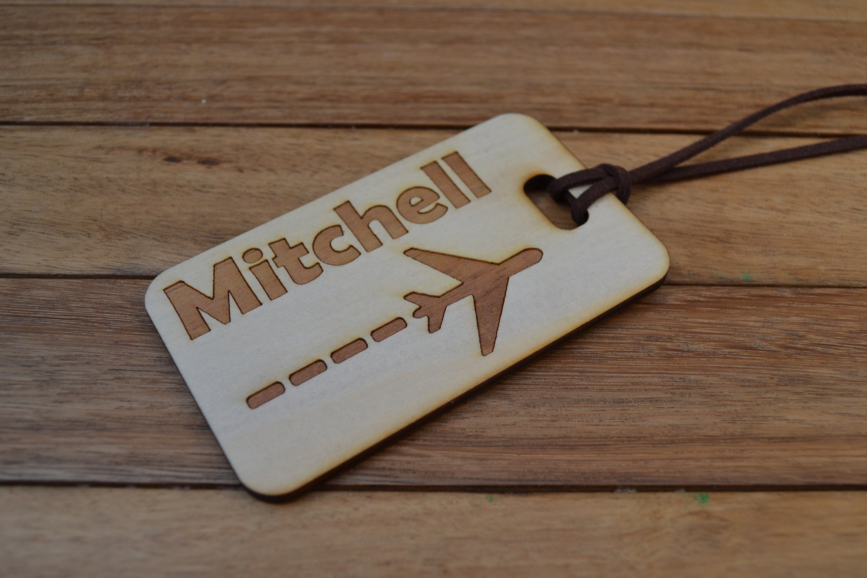 PERSONALISED Carry Bag Tag Wooden Tag 9x5.5cm Etsy Australia
