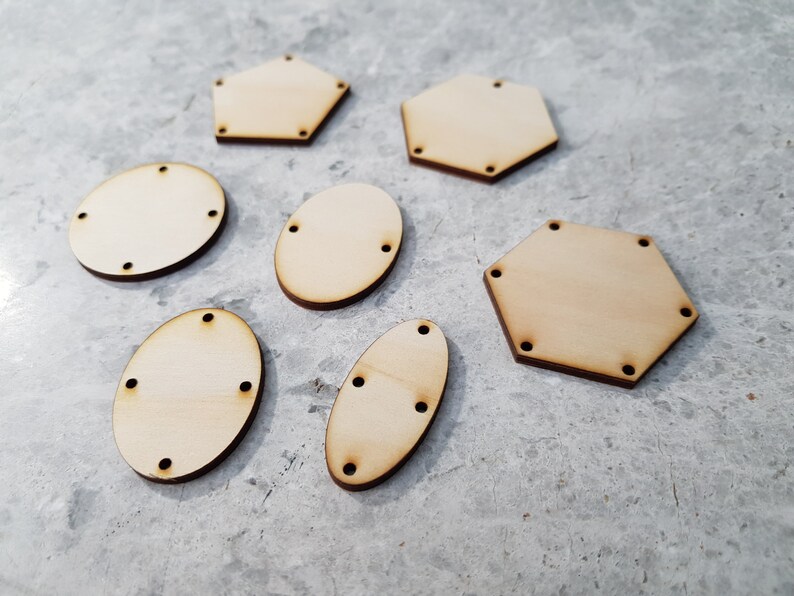 Wooden Shapes With Multiple Holes Laser