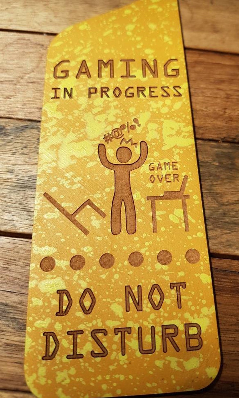 GAMING Do not Disturb Door Hanger Sign | Etsy