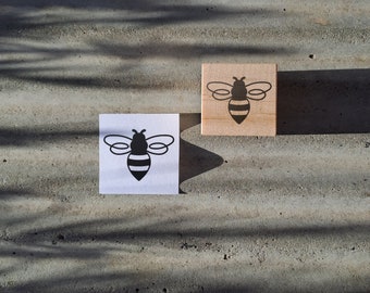 3x3cm Stamp, Pre-Designed Stamp, Bee Stamp, Foam Stamp, Budget Stamp, Bee Keeping Stamp, Wooden Handle. Similar to a Rubber Stamp. Stamp2