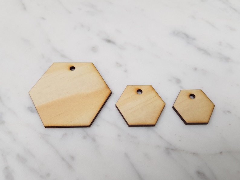 Wooden Hexagon Laser Cut Wooden Hexagons Size 2.5cm to 20cm Etsy