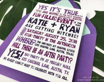 funny invitation etsy fun invitation