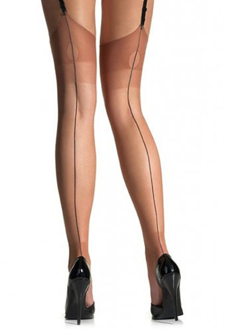 Vintage nylon back seamed stockings | Etsy