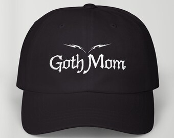 Goth Mom Embroidered Hat | Alternative Style Cotton Dad Cap