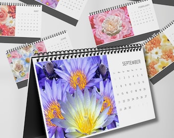 2026 Blumen Tischkalender, Natur Fotografie Planer Schularbeit